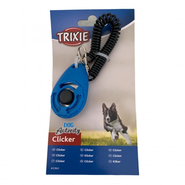 Trixie - קליקר כפתור לאילוף כלבים עם מחזיק ליד